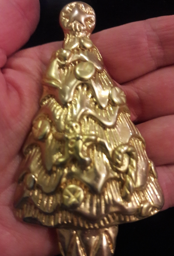 Vintage Christmas tree pin - Picture 2 of 3